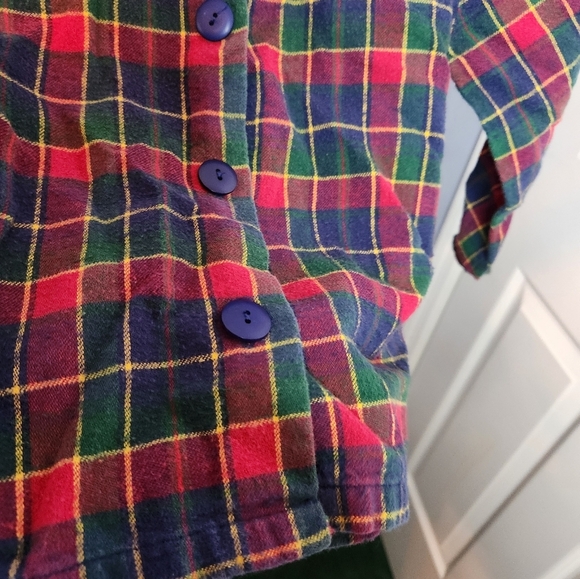 Healthtex Size 5 Girls Kids Plaid/Button Down Ruffled Collar Colorful - Picture 3 of 7